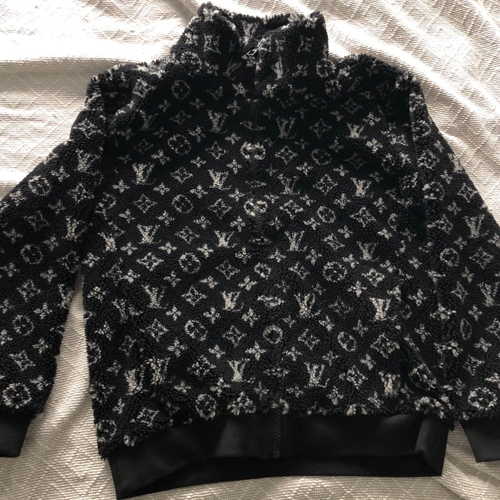 Louis Vuitton monogram jacquard fleece jacket